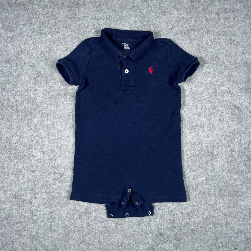 Ralph Lauren Polo Romper Baby‎ 18M Navy Blue One Piece Classic short sleeve